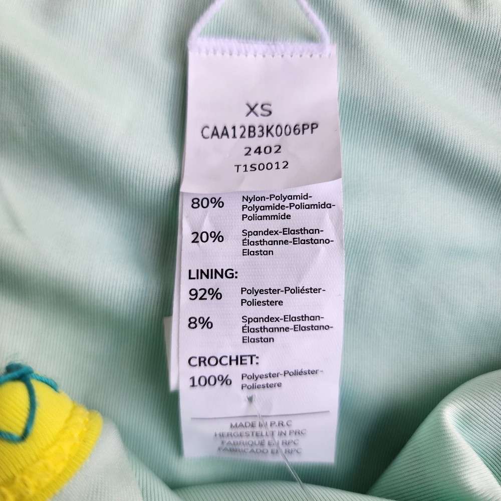 NWT Cupshe Women's Take Me To Tulum Colorblock Cheeky Bikini Bottoms Green XS - Picture 7 of 9